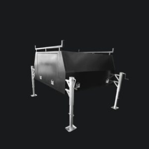 Black powder coated dual cab jack off canopy