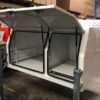 White powder coated dual cab Ute jack off canopy flat aluminium with half dog box/half tool box with slide - Image 3
