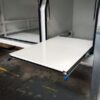 White powder coated dual cab Ute jack off canopy flat aluminium with half dog box/half tool box with slide - Image 4