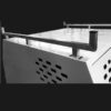 White powder coated dual cab Ute jack off canopy flat aluminium with half dog box/half tool box with slide - Image 5