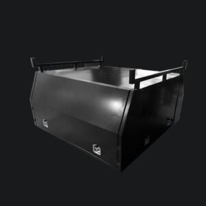 Black powder coated dual cab canopy 1800x1775x860