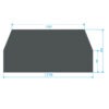 Aluminium Part Ute Tray Canopy 1100x1770x860 - Image 4