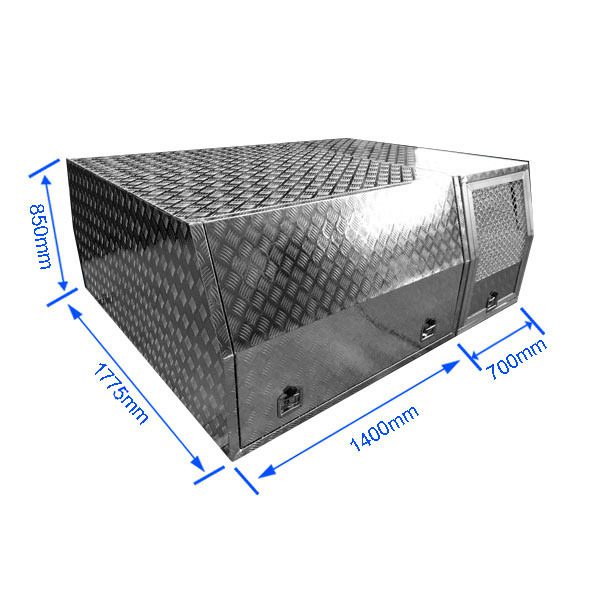 Space Cab Part Tray Canopy with Full Dog Box Combo - Image 3