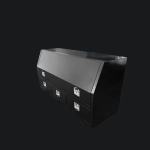 Black powder coated tool box with 3 drawer