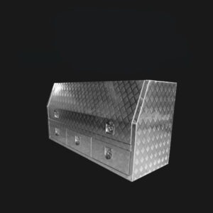 Aluminium toolbox 1700x600x850 with 3 drawers